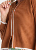 Pointelle Zip Cardi - Toffee ZP8809