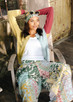 Colour Block Cardi - Acacia - LC8869