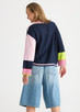 Crazy Stripe Vee - Dk Denim ZP8823