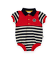 Panelled Stripe Polo Romper