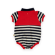 Panelled Stripe Polo Romper
