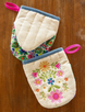 Embroidered Mini Oven Mitt Set