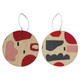 Abstract Pink & Red Circle Earrings