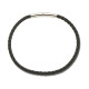Fine Leather Plaited Bracelet 19cm - 4201