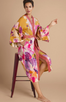 Mustard Orchid Kimono Gown