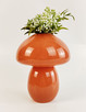 Jasyln Frosted Toadstool Glass Vase