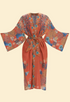 Kimono Gown - Trailing Wisteria Terracotta