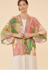 Kimono Jacket - Delicate Tropical Candy