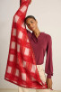 Checks Scarlet Red Shawl/Scarf