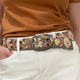 Heather Gray Floral Belt