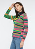 Multi Stripe Zip Up Jumper ZP6141