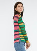 Multi Stripe Zip Up Jumper ZP6141