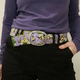 Wisteria Embroidered Wool Belt