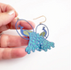 Peacock Earrings in Blue