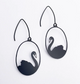 Mini Black Swans Dangles