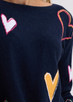 Intarsia Hearts Denim ZP7713