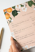 Meal Planner Notepad - Peaches