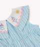 Ava Collared Romper - Sailor Stripe
