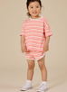 Stripe Tee Shirt - Watermelon Stripe Tee Shirt - Watermelon