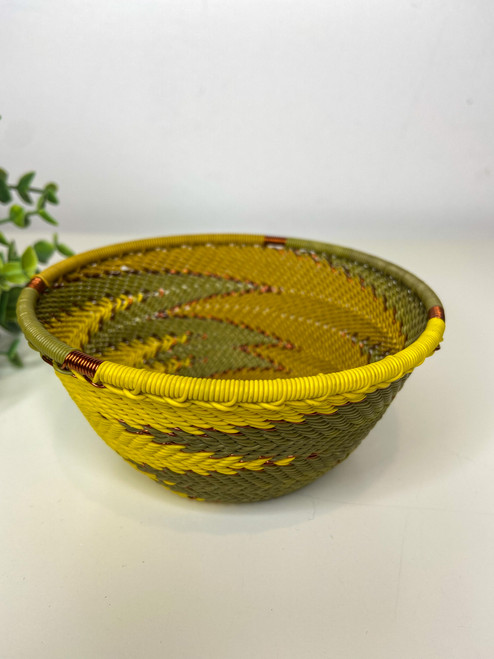 Telephone wire Small Deep Bowl - African Grassveld