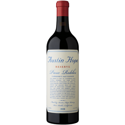 Austin Hope
Reserve Cabernet Sauvignon 12-pack
