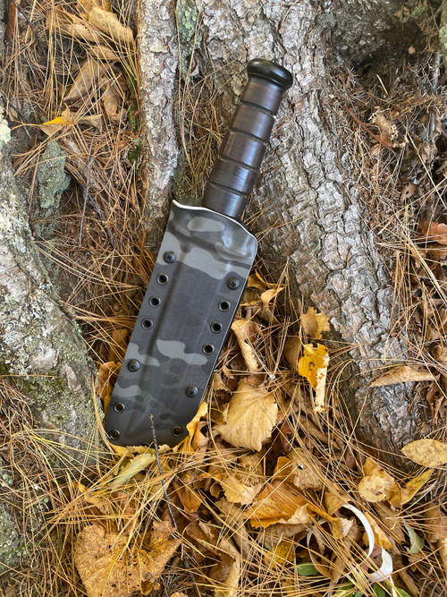 Leather Scout Sheath for the Short Ka Bar Fighting Knife