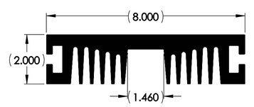 Wakefield Thermal 8" X 2" Press Pack Heatsink - 16714