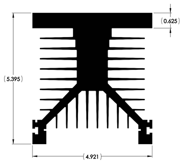 Wakefield Thermal 4.921" X 5.395" Power Module - 16988