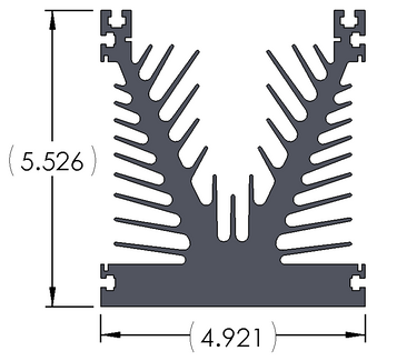 Wakefield Thermal 4.921" X 5.526" Power Module - 19229