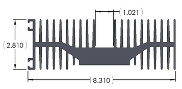 Wakefield Thermal 8.31" X 2.81" Press Pack Heatsink - 19688