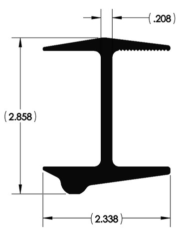 Wakefield Thermal 11.42" X 2.559" Flatback Heatsink - 10178