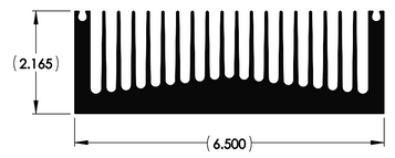 Wakefield Thermal 4.75" X 0.5" Flatback Heatsink - 11005