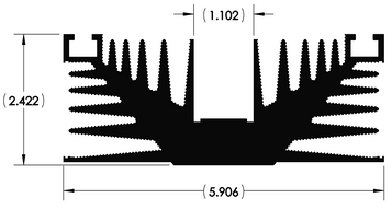 Wakefield Thermal 5.906" X 2.362" Press Pack Heatsink - 14765
