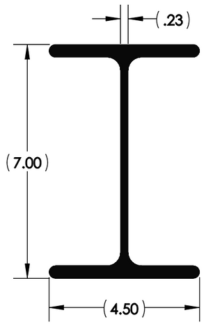 Wakefield Thermal 7" X 4.5" H Style Heatsink - 15249