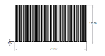 Wakefield Thermal 120MM x 240MM High-Powered Skived Fin Heatsink - SKV2401531201.61.4A