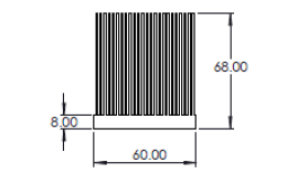 Wakefield Thermal 60MM x 60MM x 30MM High-Powered Skived Fin Heatsink - SKV0603050601.61.4A