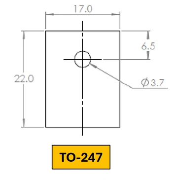 Wakefield Thermal 22X17X0.635 TO-247 Aluminum Nitride Pad – 178-25-247