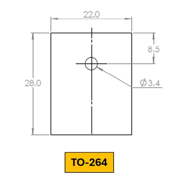 Wakefield Thermal 28X22X0.635 TO-264 Aluminum Nitride Pad – 178-25-264