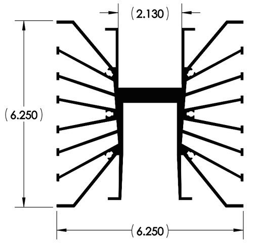 Wakefield Thermal 6-Inch by 36-Inch Extrusion 16971 XX1541 - 125506