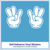 Vinyl Stickers - 2 x JD Hands