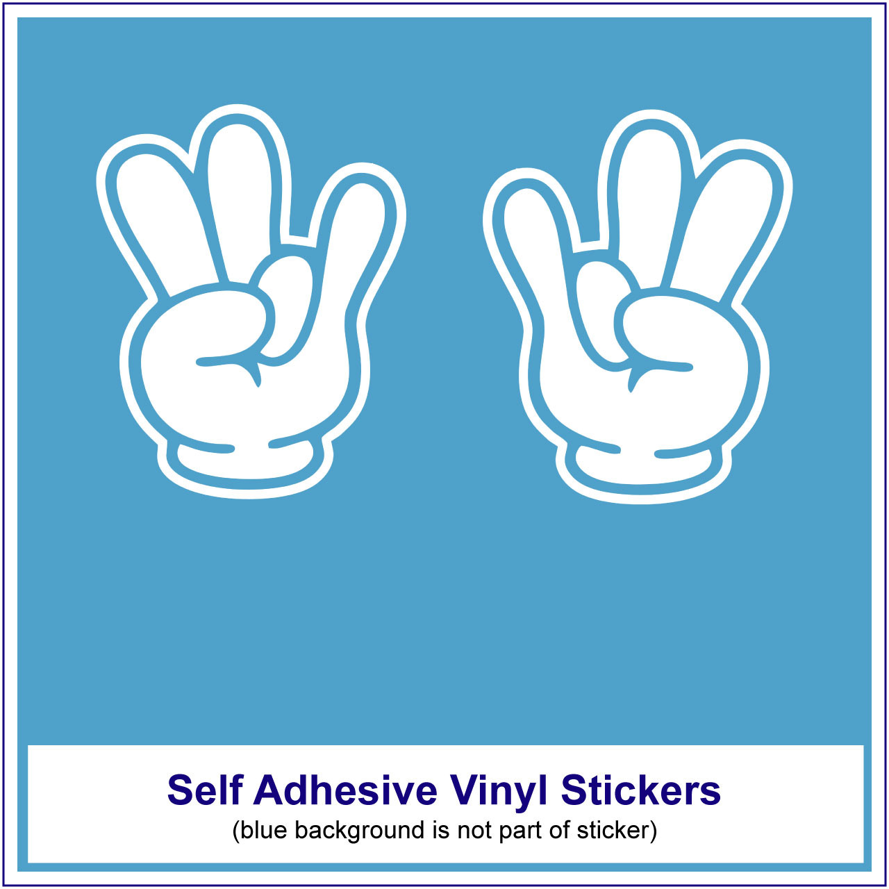 Vinyl Stickers - 2 x JD Hands