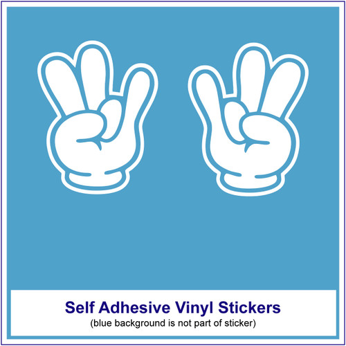 Vinyl Stickers - 2 x JD Hands