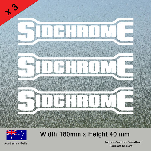 Pack of 3 x Sidchrome Vinyl Stickers