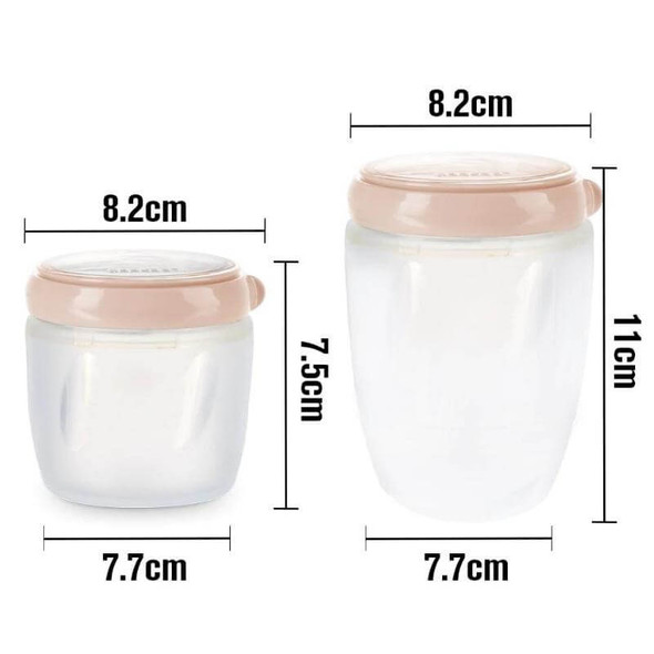 Haakaa Gen. 3 Breast Milk Storage Set  dimensions