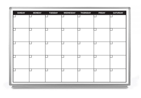 Dry Erase Calendar Boards