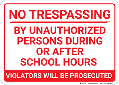 School Safety Signs