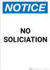 Notice: No Solicitation - Portrait Wall Sign Notice: No Solicitation - Portrait Wall Sign