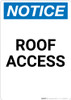 Notice: Roof Access - Portrait Wall Sign