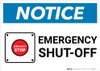 Notice: Emergency Shut-off with Icon Landscape Notice: Emergency Shut-off with Icon Landscape