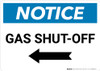 Notice: Gas Shut-Off with Left Arrow Landscape Notice: Gas Shut-Off with Left Arrow Landscape